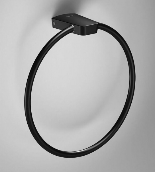 S6 Black Towel Ring